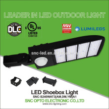 SNC LED UL DLC 130-140lm/w 240w LED shoebox light parking lot with photocell and surge protector